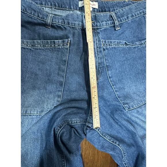 Lucky Brand High Rise Wide Leg Cropped Blue Denim Jeans Women 12/31 Grunge Y2K - Picture 7 of 11